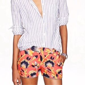 J. Crew hibiscus floral shorts size 2 chino shorts